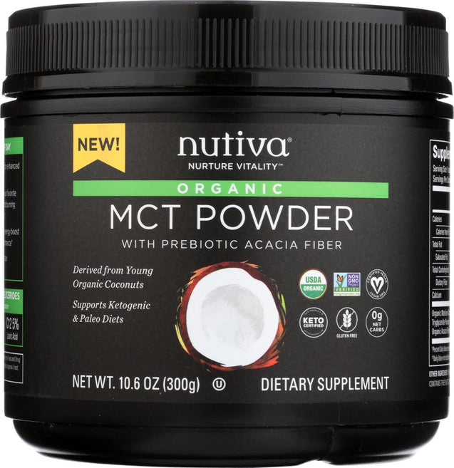 Nutiva: Mct Powder, 10.6 Oz - RubertOrganics