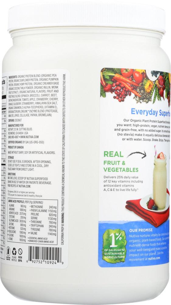 Nutiva: Protein Plant Vanilla Organic, 21.9 Oz - RubertOrganics