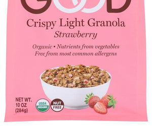 Madegood: Strawberry Crispy Light Granola, 10 Oz - RubertOrganics