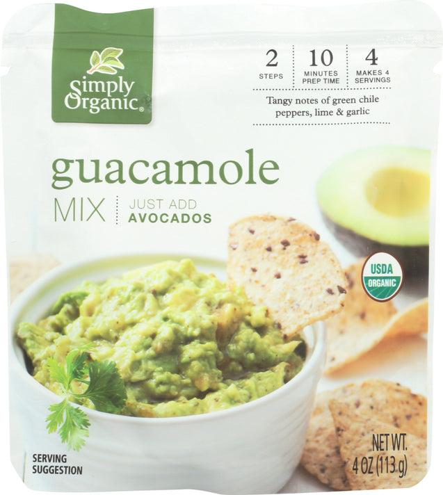 Simply Organic: Organic Guacamole Spicy Dip, 4 Oz
