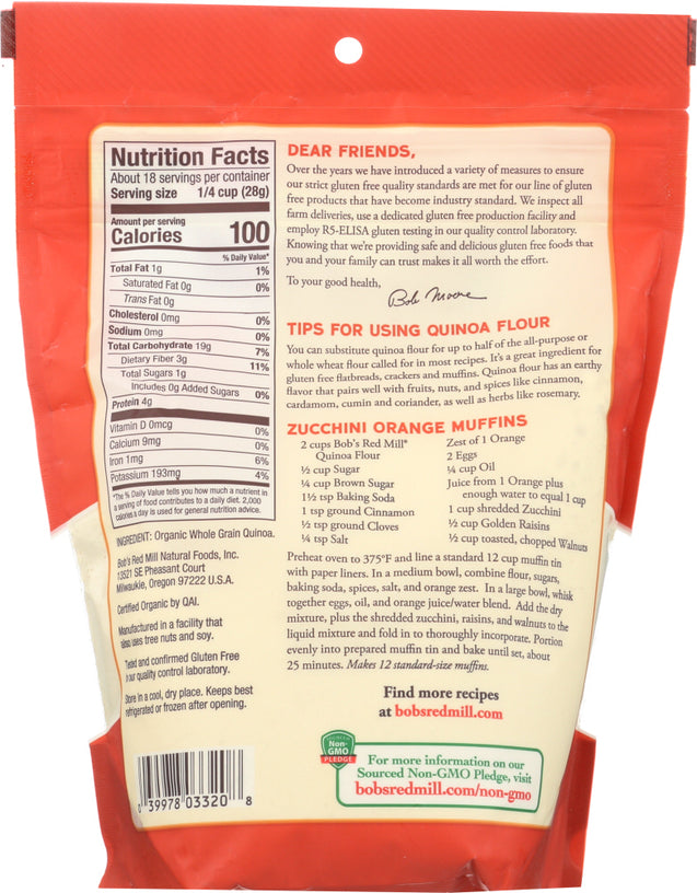 Bobs Red Mill: Organic Quinoa Flour, 18 Oz