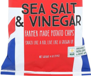 Lukes Organic: Potato Sea Salt Vinegar Kettle Chip, 4 Oz - RubertOrganics