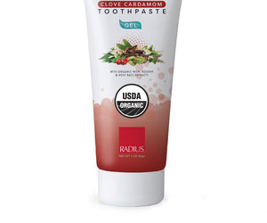 Radius: Organic Toothpaste Gel Clove Cardamom, 3 Oz