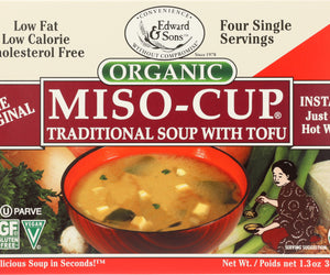 Edward & Sons: Organic Gluten Free Miso-cup Natural - Instant 4 Pack, 1.3 Oz