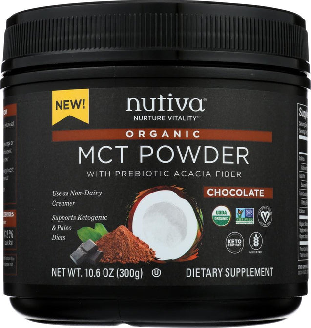 Nutiva: Powder Mct Chocolate Organic, 10.6 Oz - RubertOrganics