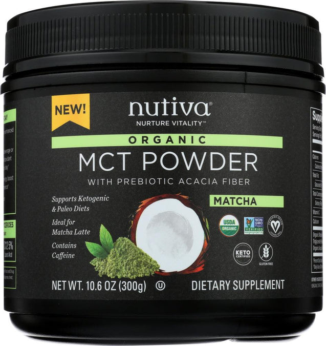 Nutiva: Organic Mct Powder Matcha, 10.6 Oz - RubertOrganics