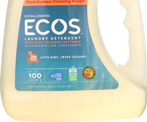 Earth Friendly: Ecos 2x Ultra Liquid Laundry Detergent Magnolia And Lily, 100 Oz - RubertOrganics