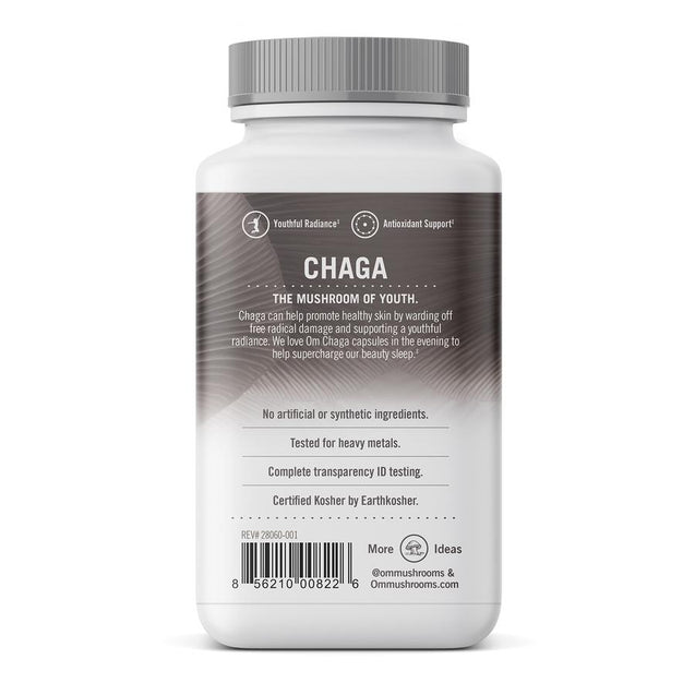 Organic Mushroom Nutrition: Om Chaga Mushroom Superfood Capsule, 90 Cp