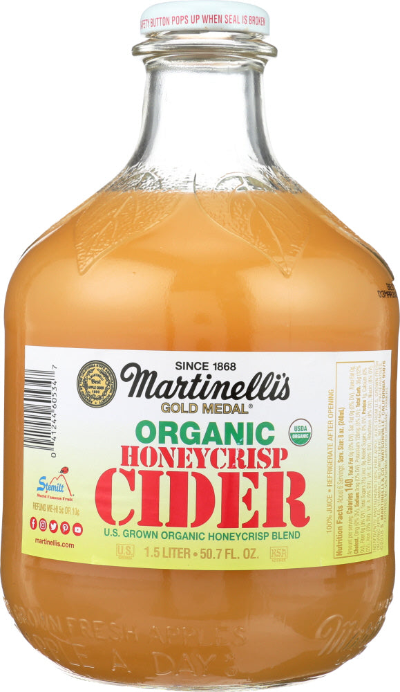 Martinelli: Juice Cider Honeycrisp Organic, 50.7 Fo