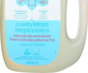 Ecover: Zero Laundry Detergent 2x Concentrated 62 Loads Unscented, 93 Oz - RubertOrganics