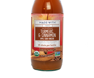 Made With: Turmeric & Cinnamon Organic Apple Cider Vinegar, 33.8 Fl Oz