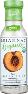 Briannas: Organic Rich Poppy Seed Dressing, 10 Oz