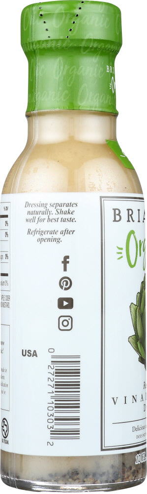 Briannas: Organic Real French Vinaigrette Dressing, 10 Oz