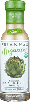 Briannas: Organic Real French Vinaigrette Dressing, 10 Oz