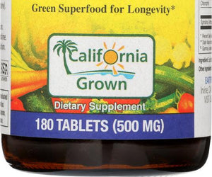 Earthrise: Spirulina Natural Green Super Food For Longevity 500 Mg., 180 Tablets - RubertOrganics