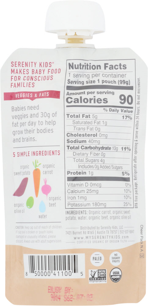 Serenity Kids: Organic Roots Baby Food, 3.5 Oz