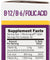 Superior Source: Methylcobalamin B12, 1000 Mcg, B6 And Folic Acid, 60 Tb
