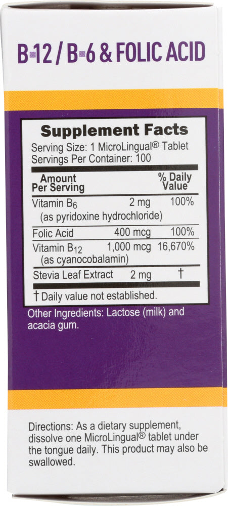 Superior Source: B12 1000mg B6 And Folic Acid 400mcg, 100 Tb