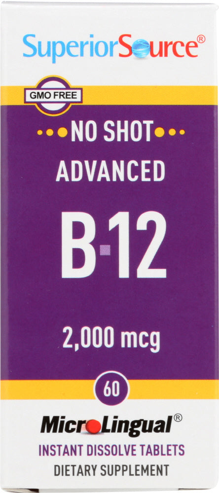 Superior Source: No Shot Advanced B-12 2000mcg, 60 Tb