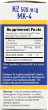 Superior Source: Vitamin K-2 500mcg Mk4, 60 Tb