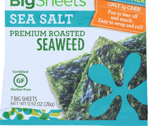 Gimme: Organic Roasted Seaweed Full Sheets Sea Salt, 0.92 Oz
