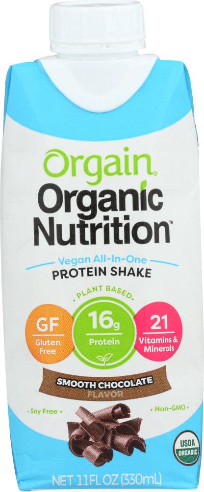 Orgain: Organic Vegan Nutritional Shake Smooth Chocolate, 11 Oz - RubertOrganics