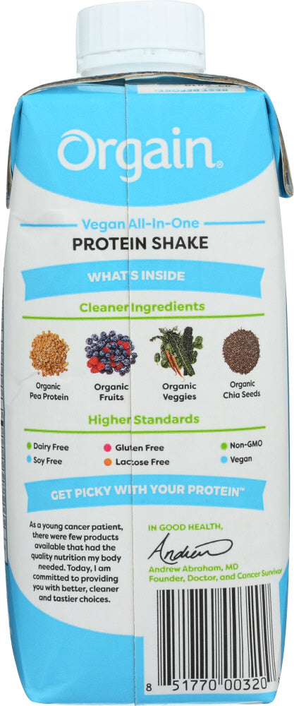 Orgain: Organic Vegan Nutritional Shake Sweet Vanilla Bean, 11 Oz