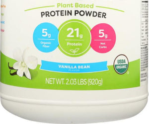 Orgain: Organic Protein Plant Based Powder Sweet Vanilla Bean, 2.03 Lb - RubertOrganics