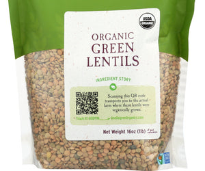One Degree: Organic Green Lentils, 16 Oz