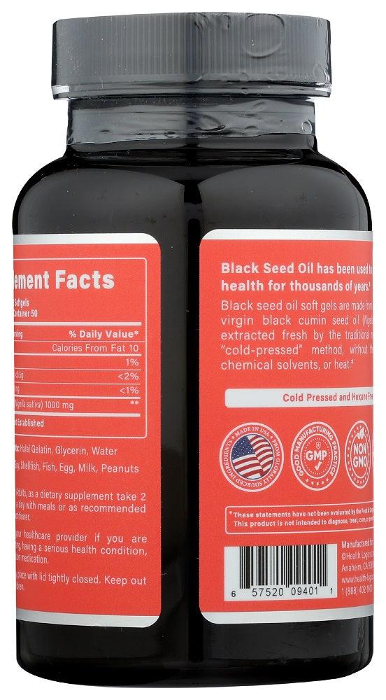 Health Logics: Black Cumin Seed Oil, 100 Softgels - RubertOrganics