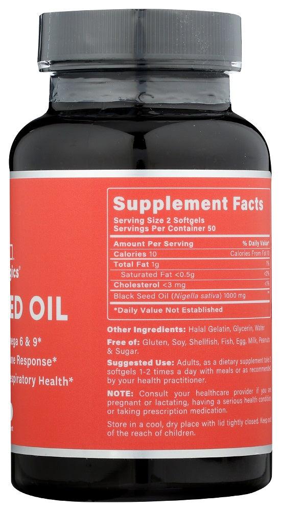 Health Logics: Black Cumin Seed Oil, 100 Softgels - RubertOrganics