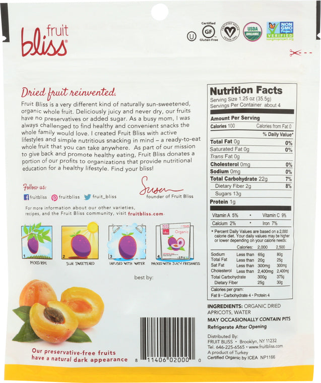 Fruit Bliss: Organic Turkish Apricots, 5 Oz