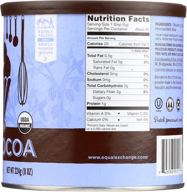 Equal Exchange: Organic Baking Cocoa, 8 Oz