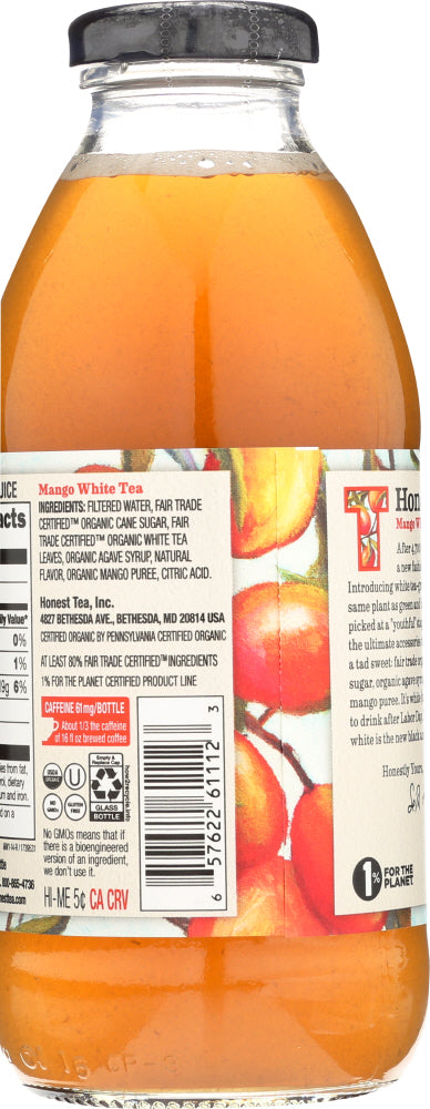 Honest Tea: Organic White Tea Mango, 16 Oz