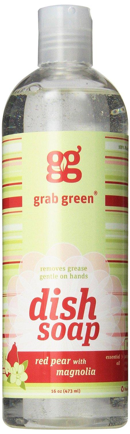 Grabgreen: Red Pear With Magnolia Dish Soap, 16 Oz - RubertOrganics