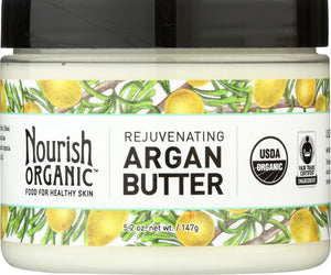 Nourish Organic: Rejuvenating Argan Butter, 5.2 Oz - RubertOrganics
