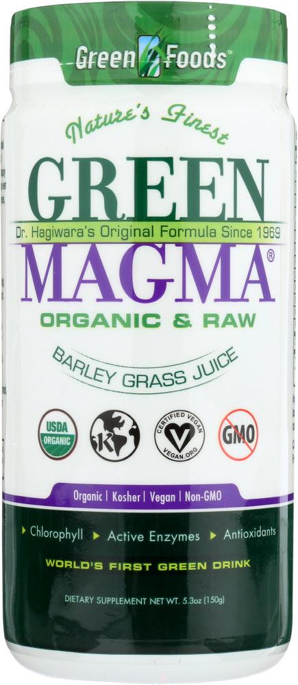 Green Foods: Green Magma Barley Grass Juice Powder, 5.3 Oz - RubertOrganics