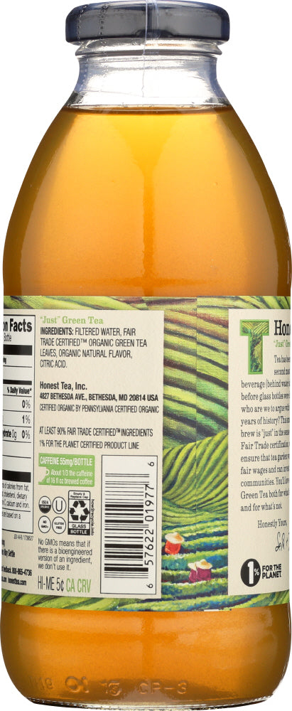 Honest Tea: Organic Unsweetened Just Green Tea, 16 Oz