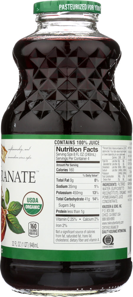 R.w. Knudsen: Family Organic Juice Just Pomegranate, 32 Oz