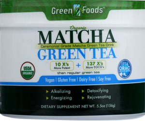 Green Foods: Organic Matcha Green Tea, 5.5 Oz