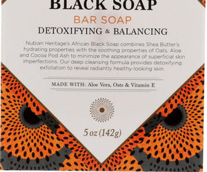 Nubian Heritage: Bar Soap African Black With Oats Aloe And Vitamin E, 5 Oz - RubertOrganics