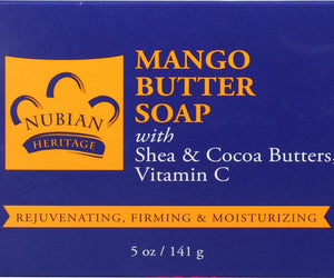 Nubian Heritage: Bar Soap Mango Butter With Shea And Cocoa Butters And Vitamin C, 5 Oz - RubertOrganics