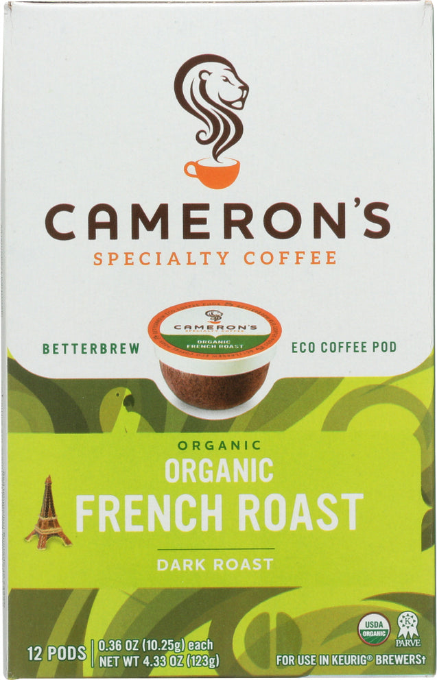 Camerons Coffee: French Roast Coffee Organic 12 Packets, 4.33 Oz