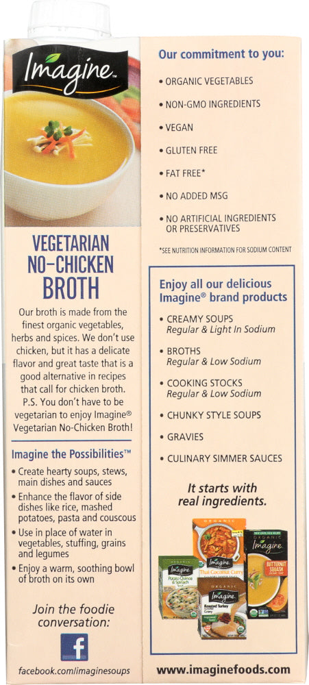 Imagine: Organic No-chicken Broth, 32 Oz