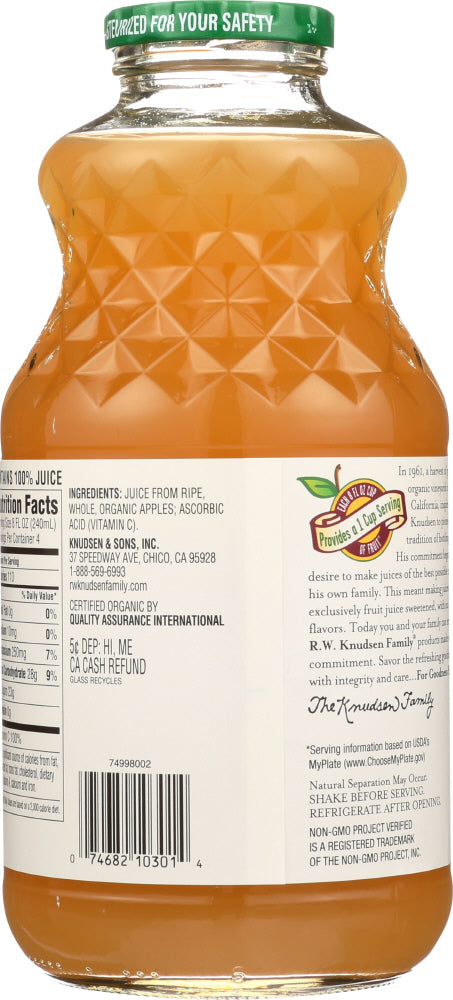 R.w. Knudsen Family: Organic Juice Apple, 32 Oz