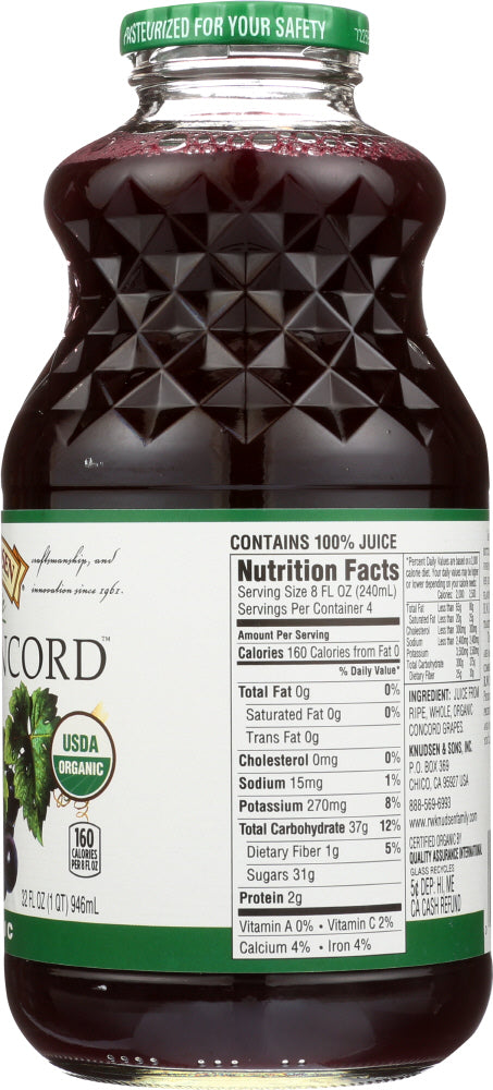 R.w. Knudsen Family: Organic Juice Just Concord Grape, 32 Oz