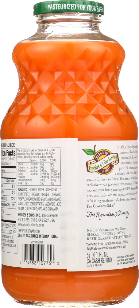 R.w. Knudsen: Organic Orange Carrot Juice, 32 Oz