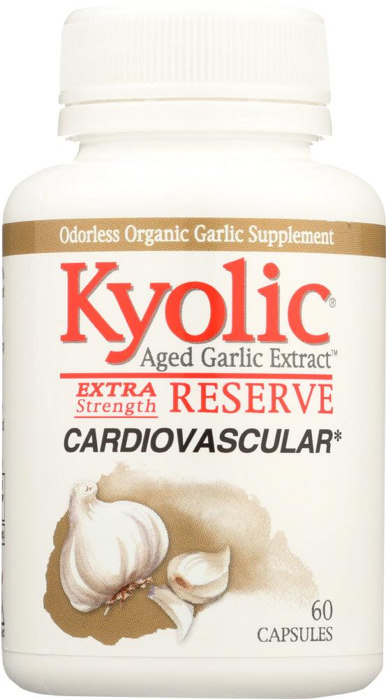 Kyolic: Aged Garlic Extract Cardiovascular Extra Strength Reserve, 60 Capsules - RubertOrganics