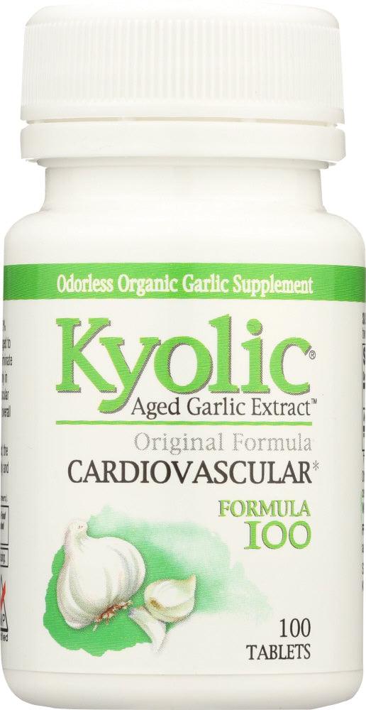 Kyolic: Aged Garlic Extract Cardiovascular Formula 100, 100 Tablets - RubertOrganics