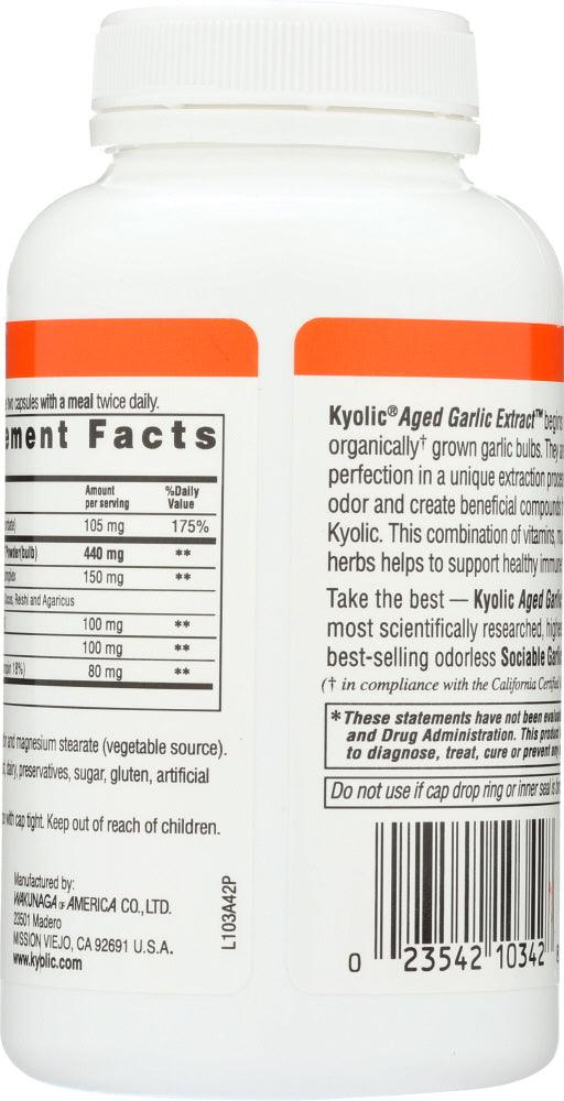 Kyolic: Aged Garlic Extract Immune Formula 103, 200 Capsules - RubertOrganics